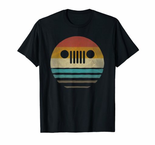 Retro Vintage Sunset Jeeps 70s Off Road Wave Men Women Gift Tee Shirts