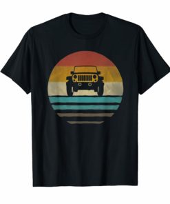 Retro Vintage Sunset Jeeps 70s Off Road Wave Men Women T-Shirt