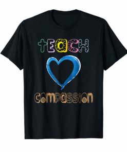 Ribbon Child Abuse Awareness Shirt Teachers Teach Compassion