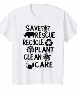 Save Bees Rescue Animals Recycle Plastic Shirt Earth Day