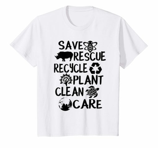 Save Bees Rescue Animals Recycle Plastic Shirt Earth Day