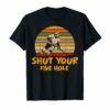 Shut Your Five Hole Retro Vintage Ice Hockey T-Shirt