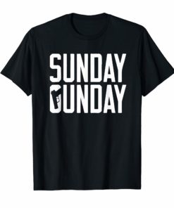 Sunday Gunday Handgun Shooting Pistol Firearms T Shirt