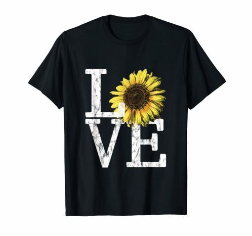 Sunflower Love Shirt Vintage Hippie Flower Nurse Mom Gift