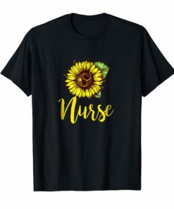 Sunny Nurse Sunflower Tshirt Sunflower RN Scrubs Nurse shirt