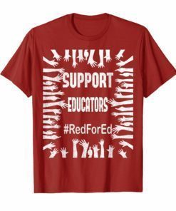 Support Educators Red for Ed T Shirt for Teachers