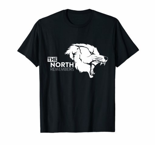 The North Remembers T Shirt with alpha wolf