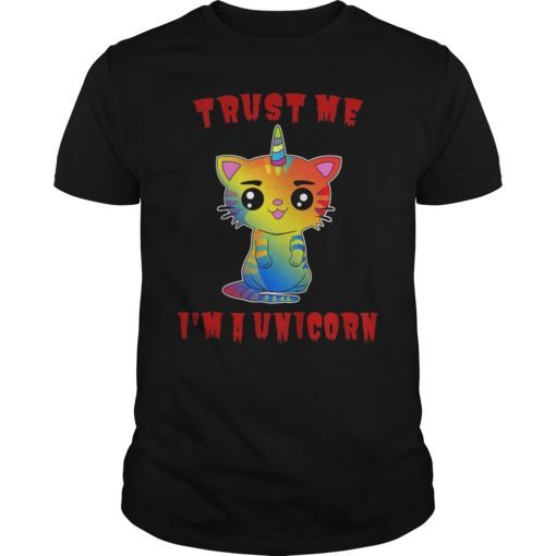 Trust Me I'm A Unicorn T-Shirt I Meowgical Unicat Cat Kitty