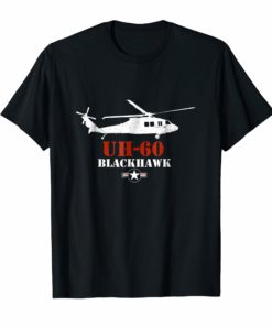 UH-60 Blackhawk Military Helicopter Patriotic Veteran Shirt