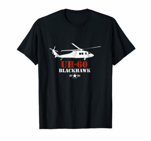 UH-60 Blackhawk Military Helicopter Patriotic Veteran Shirt