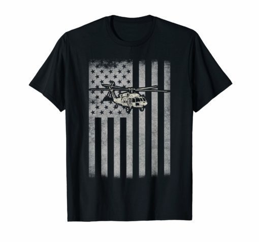 USA Flag Shirt Helicopter T Shirt Veterans Fathers Day Gift