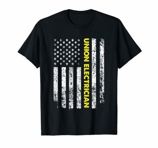 Union Electrician American Flag Electrician Shirt