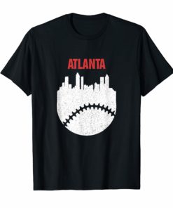 Vintage Altlanta cityscape baseball retro t-shirt Gift