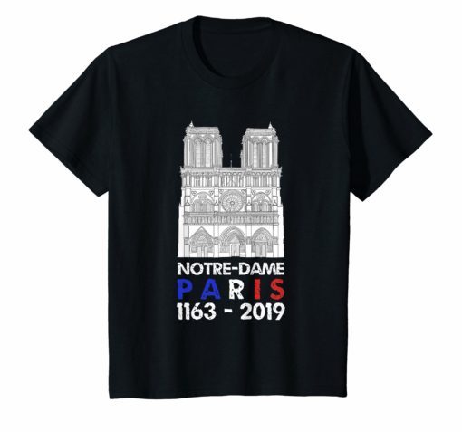 Vintage Paris France City Notre-Dame Cathedral Gift T-Shirt
