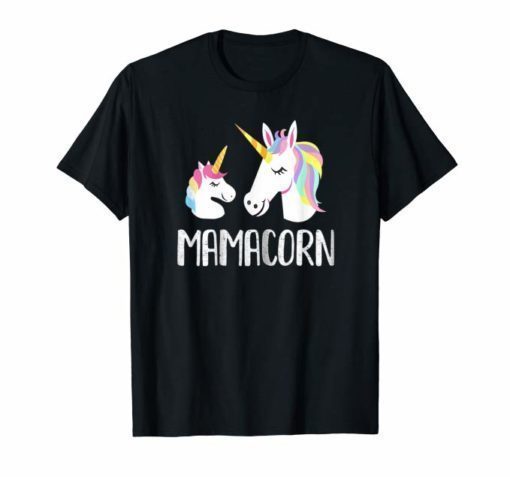Womens Mamacorn Unicorn Mom And Baby Mommy Mothers Day Tees