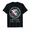 Womens-Mother Of Cats-Cat Mom-Floral Mothers Day T shirt