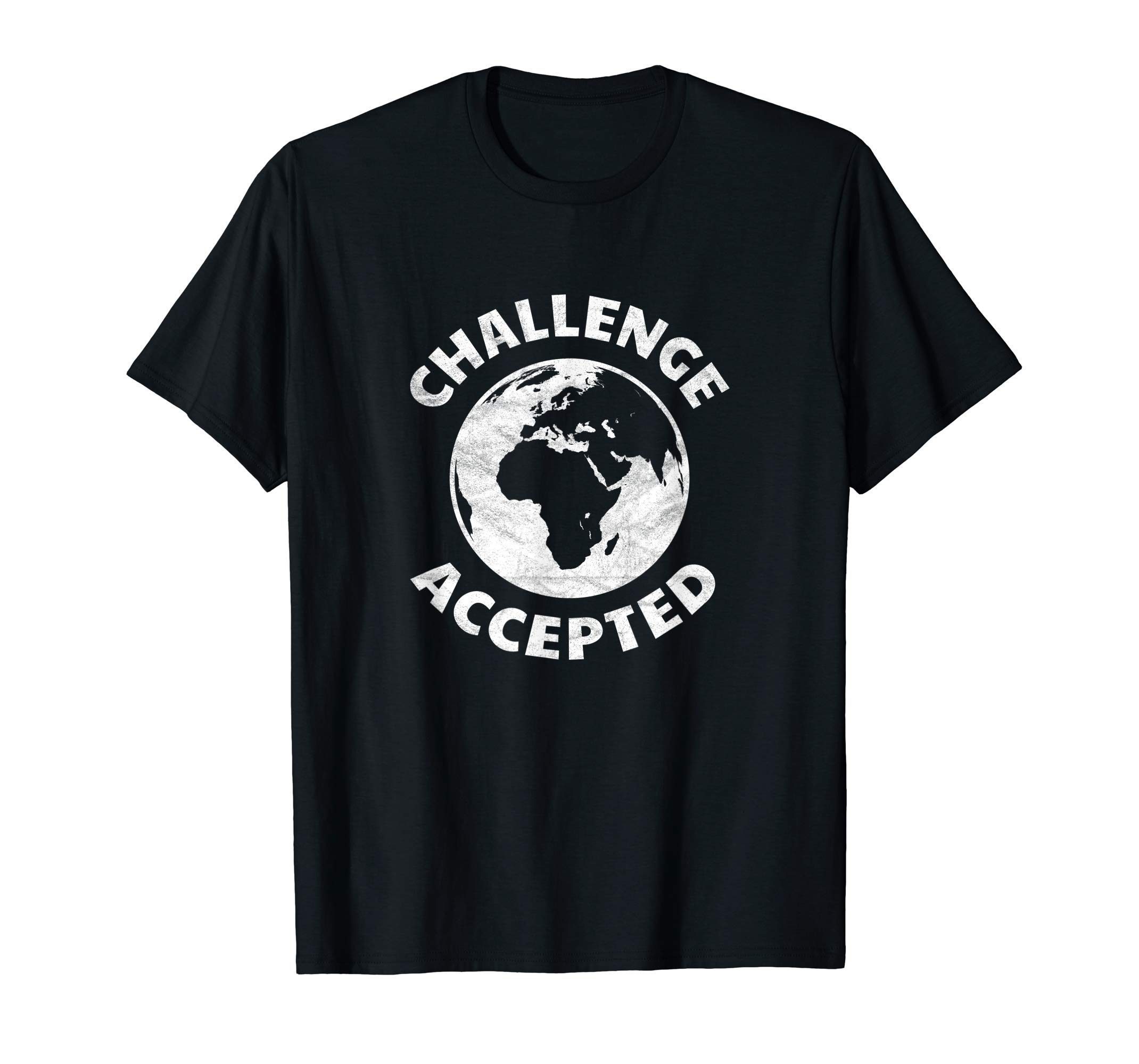 World map t shirt challenge accepted globetrotter jet-setter ...