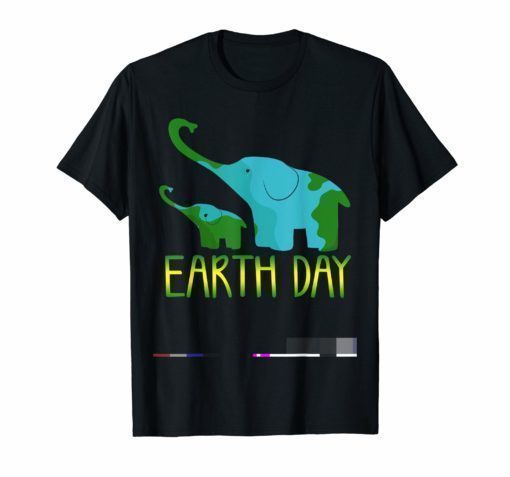 earth day T-shirt for teachers and kids with Elephant