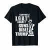 i support lgbt liberty guns bible trump tshirt for men women