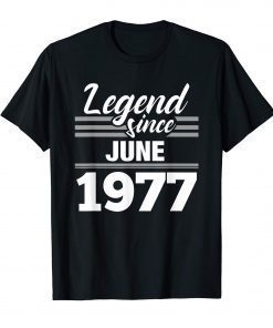 42nd Birthday Gift Legend Since June 1977 T-Shirt