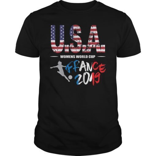 America Football Flag T-Shirt Distressed Soccer Tee