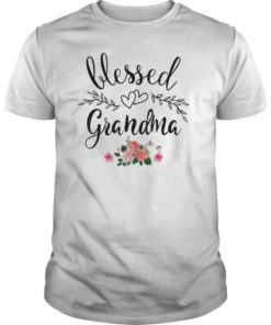 Blessed Grandma T-Shirt with floral