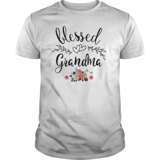 Blessed Grandma T-Shirt with floral
