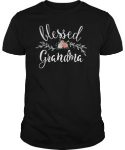 Blessed Grandma TShirt with floral heart Mother's Day GiftBlessed Grandma TShirt with floral heart Mother's Day Gift