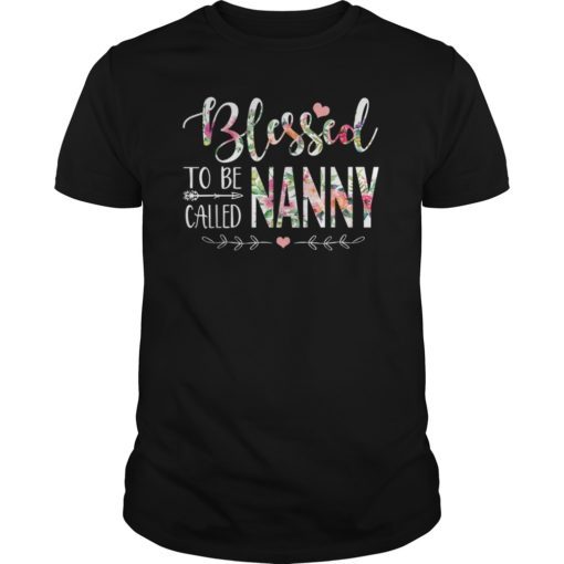 Blessed To Be Called Nanny To Be T Shirt, Nanny Funny Gift