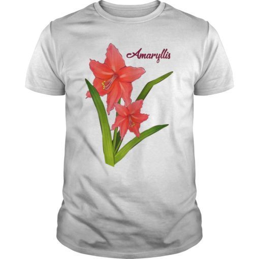 Botanical Flower Amaryllis Gardener Floral Art Shirt