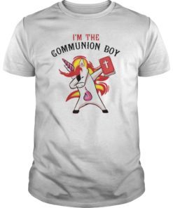 Cute Unicorn I'm The Communion Boy Christian Shirt Gifts Kid