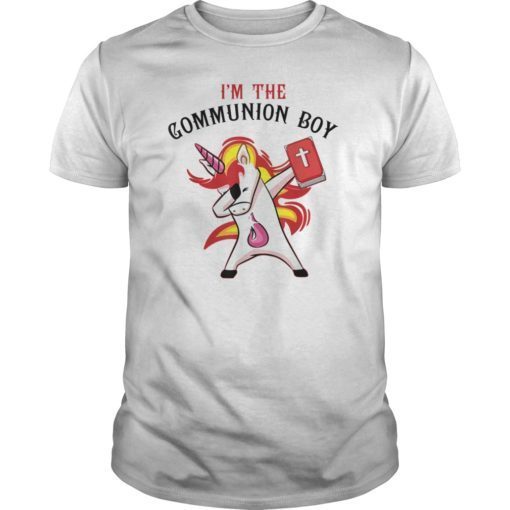 Cute Unicorn I'm The Communion Boy Christian Shirt Gifts Kid