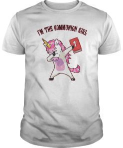 Cute Unicorn I'm The Communion Girl Christian Shirt Gift Kid