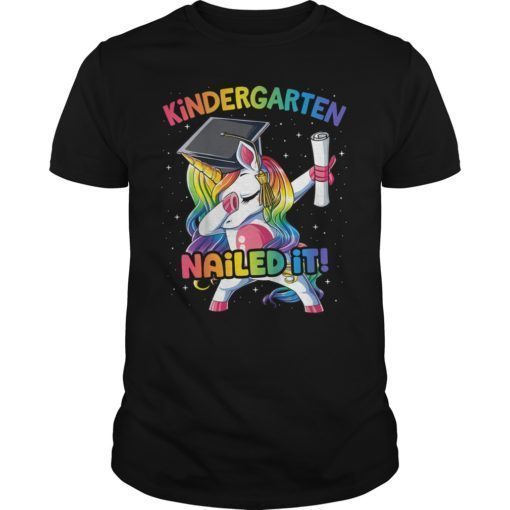 Dabbing Kindergarten Unicorn Tshirt Graduation Class 2019