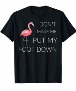 Don't Make Me Put My Foot Down Funny Flamingo T-shirt