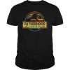 Fatherhood Like A Walk In The Park Dad Retro Sunset Vintage T-Shirt