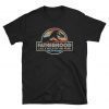 Fatherhood Like A Walk In The Park Tee Shirt Dad Retro Sunset Tee Shirt