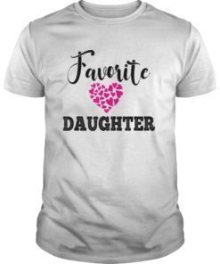 Favorite Daughter Heart Distressed Design T-Shirt