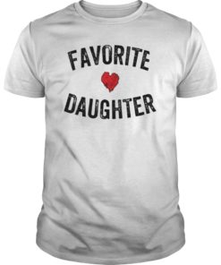 Favorite Daughter Heart Distressed Vintage Faded Design Gift T-Shirt