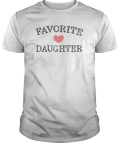 Favorite Daughter Heart Distressed Vintage Faded Design Tee Shirt