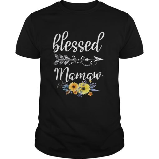 Funny Blessed To Be Called Mamaw Flower T-Shirt Gift