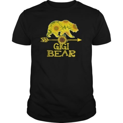 Gigi Bear Sunflower T-Shirt Funny Mother Father Gift