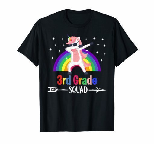 Grade 3 Dabbing Unicorn Kids Student Teacher Child Fun Gift T-Shirt
