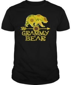 Grammy Bear Sunflower T-Shirt Funny Mother Father Gift