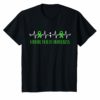 Green Ribbon Heart Beat Mental Health Awareness T-Shirt