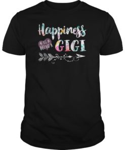 Happiness is Being a Gigi Shirt Cute Womens Grandma Tees