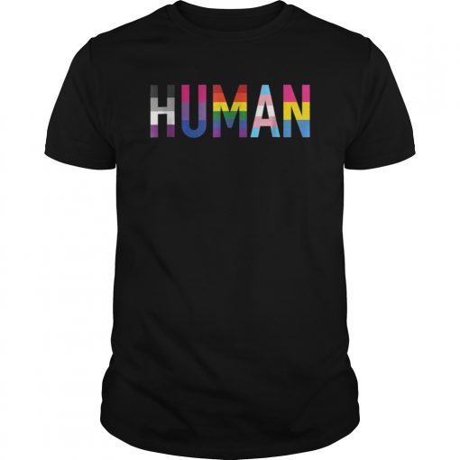 Human LGBT Proud Tshirt National LGBT Pride Month