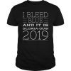 I Bleed Blue And It Is Gloria Ous Hockey 2019 Shirt