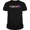 LGBT HUMAN Pride Month Pride Flag Colors in Heart Design T-Shirt