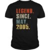 Legend Since May 2005 14th Birthday 14 Years Old Gift Shirt